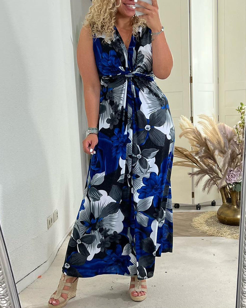 Siena - Elegante Bloemen Maxi Jurk