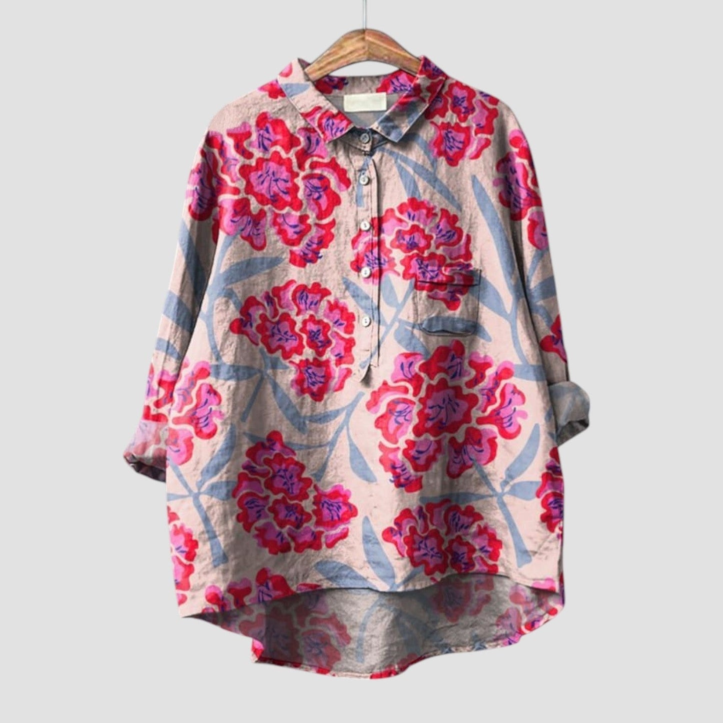 Renata – Gedurfde bloemenblouse dames