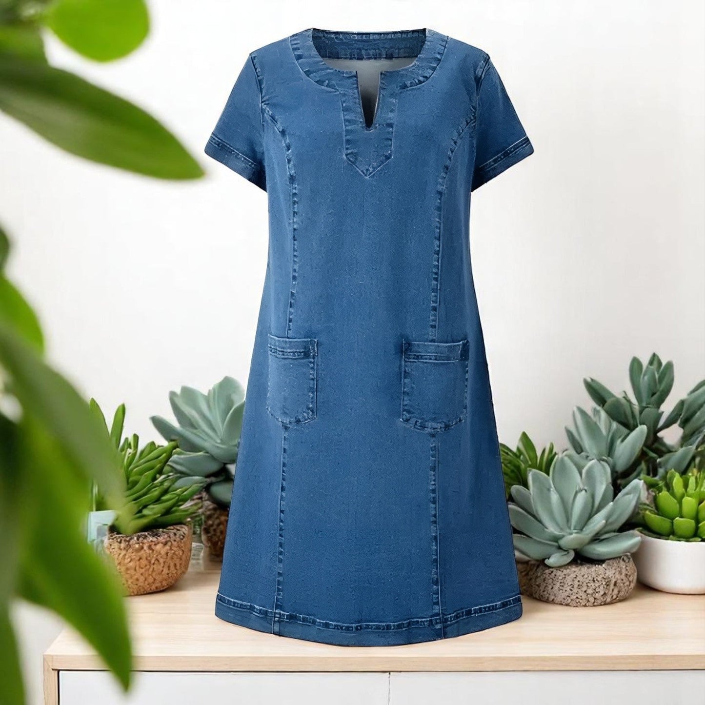 Gilja – Zachte Denim Jurk