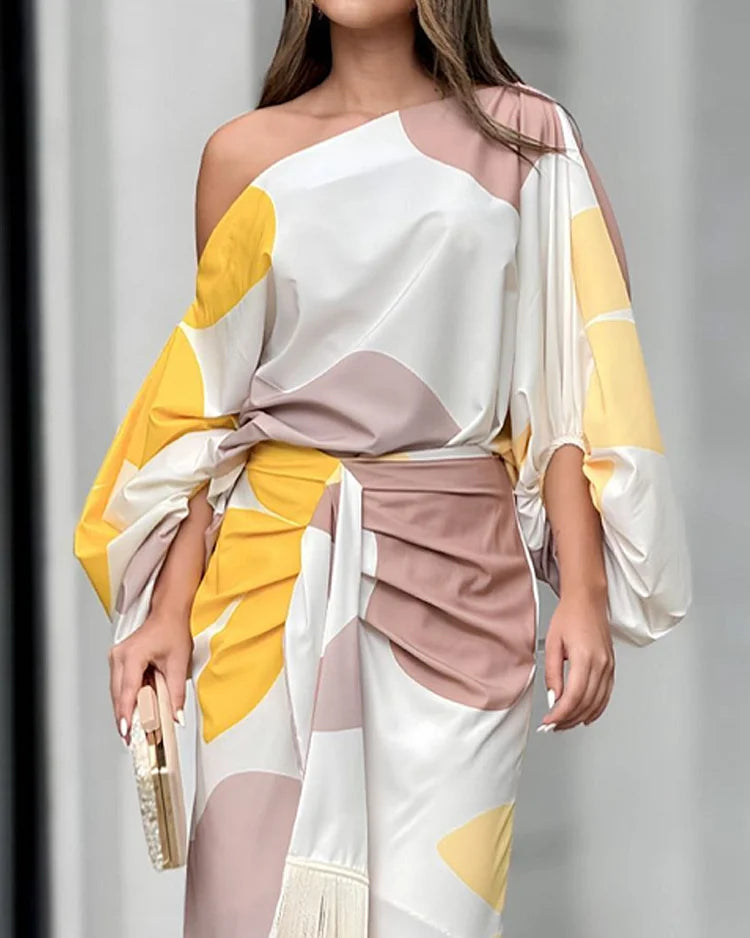 Cherrie - Moderne Geprinte Zomerjurk