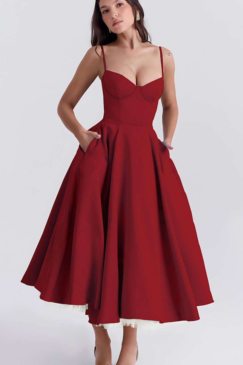 Louane - Verfijnde Lente Midi Jurk