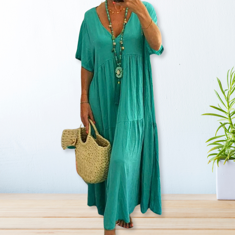Wilma - Elegante V-Hals Jurk