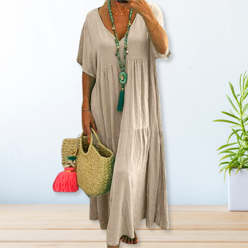 Wilma - Elegante V-Hals Jurk