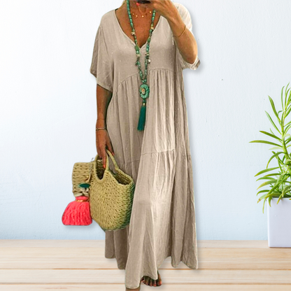 Wilma - Elegante V-Hals Jurk