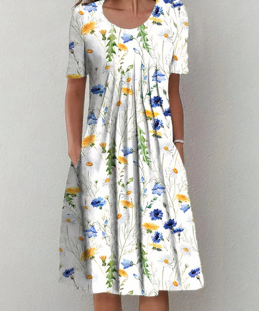 Clementine - Tijdloze Bloemenjurk