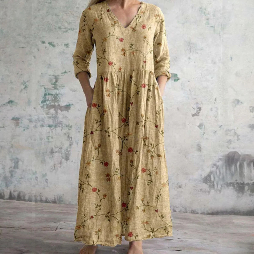 Aisling™ - Elegante Zomerjurk van Hoge Kwaliteit met Bloemenpatroon