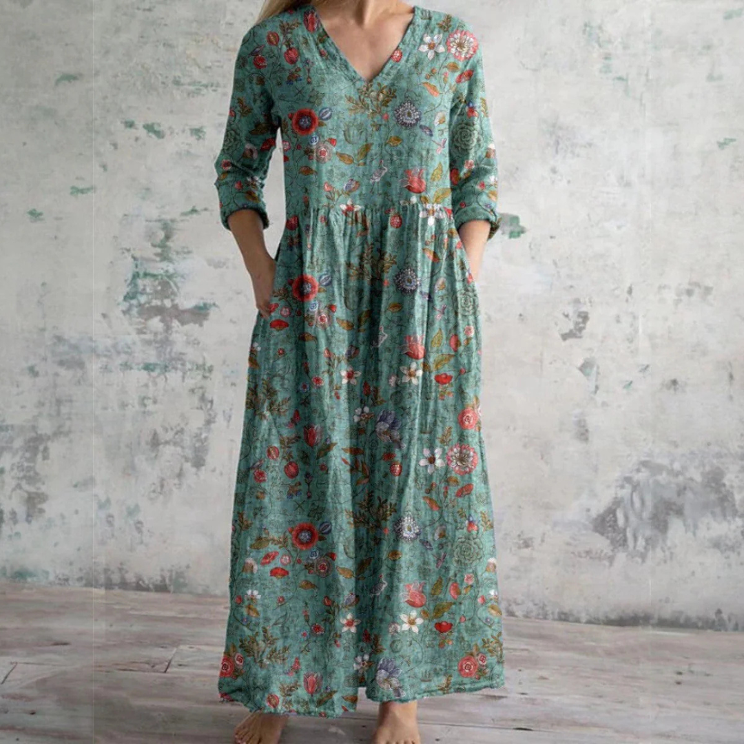 Aisling™ - Elegante Zomerjurk van Hoge Kwaliteit met Bloemenpatroon