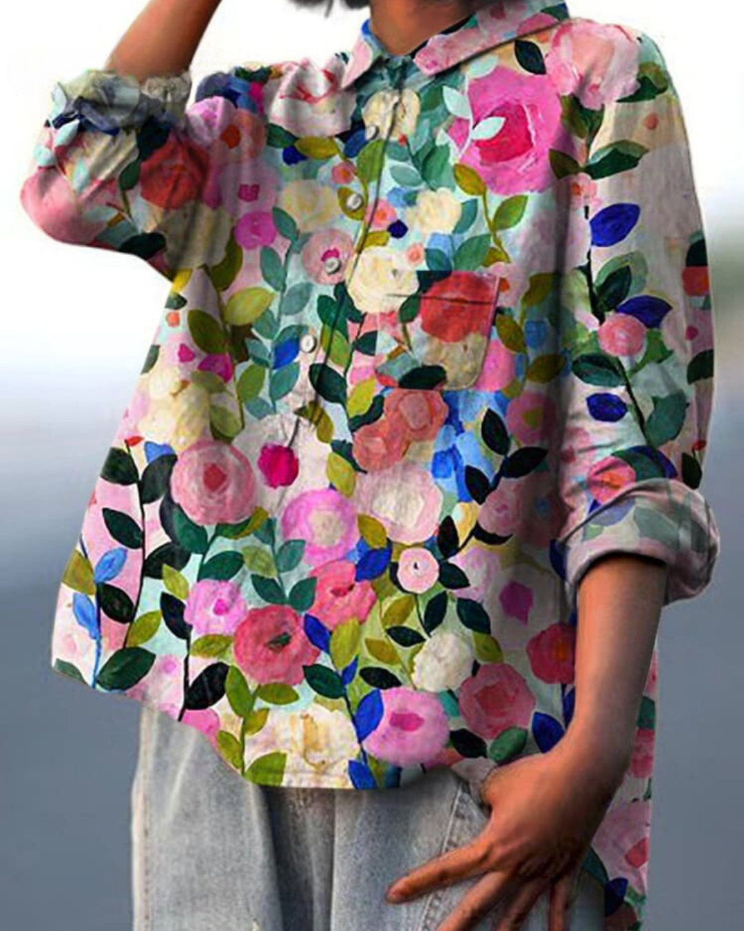 Julia - Elegante Blouse met Bloemenmotief