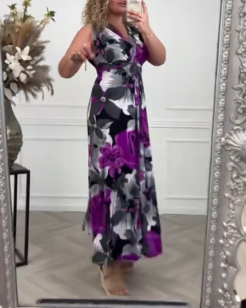 Siena - Elegante Bloemen Maxi Jurk