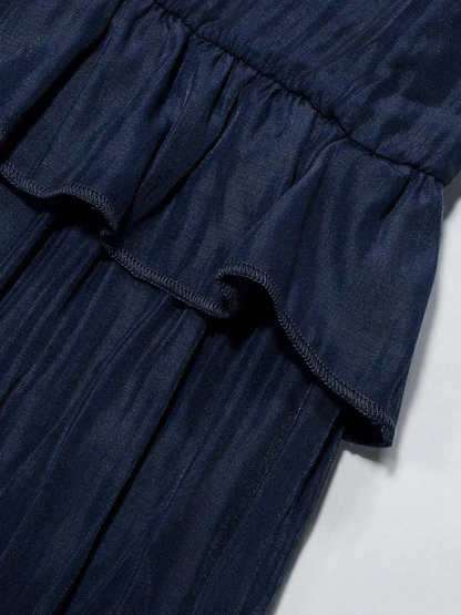 Elira – Gerimpelde Laag Maxi Jurk