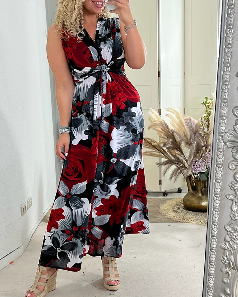 Siena - Elegante Bloemen Maxi Jurk