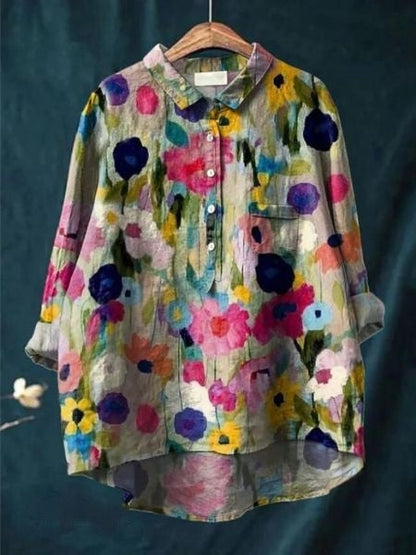 Lila - Stijlvolle Bloemenblouse