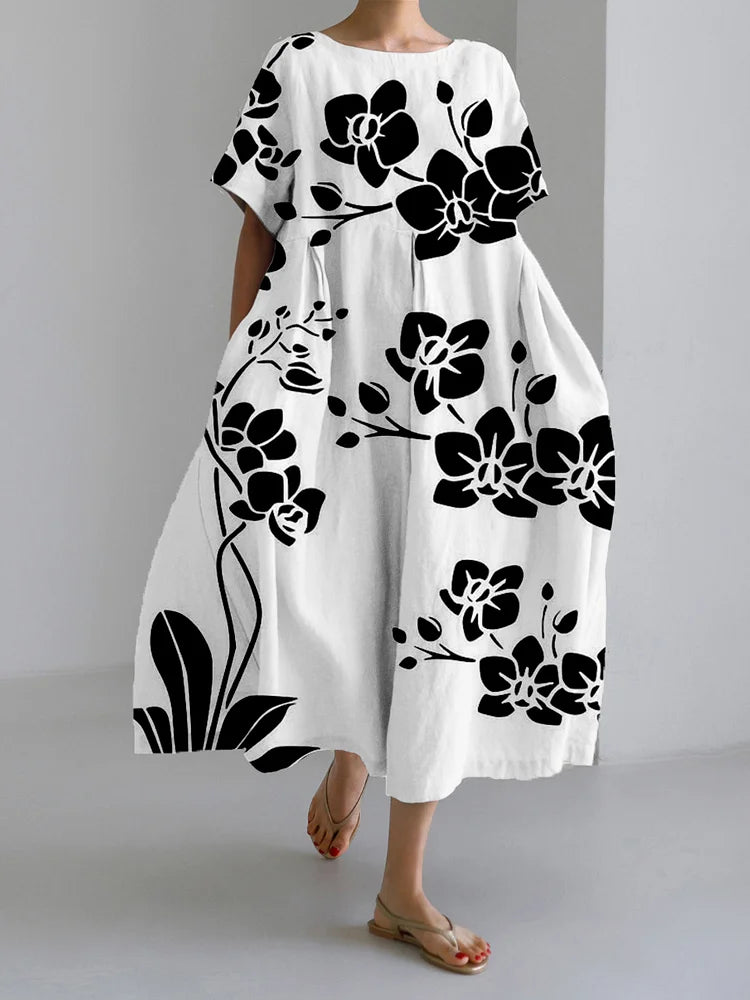 AVA - ELEGANTE ZWARTE BLOEMENJURK