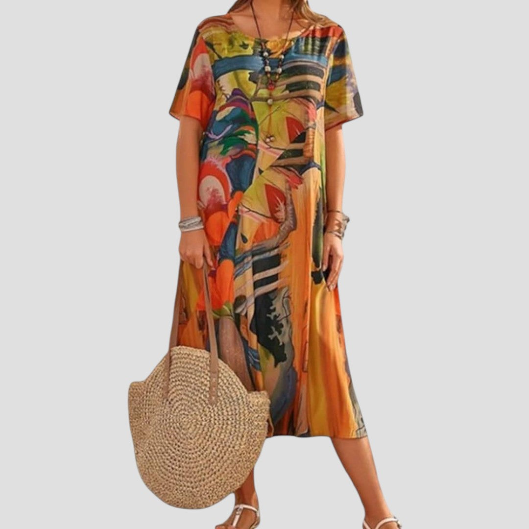 Vittoria™ | Zomer Midi Jurk met Een Zachte Pasvorm