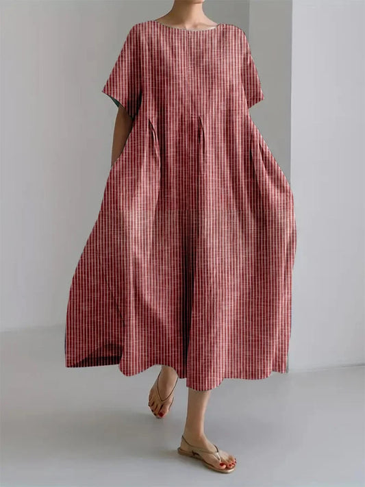 ELEANOR - RETRO GESTREEPTE LOSSE JURK