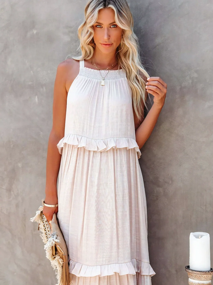 Elira – Gerimpelde Laag Maxi Jurk
