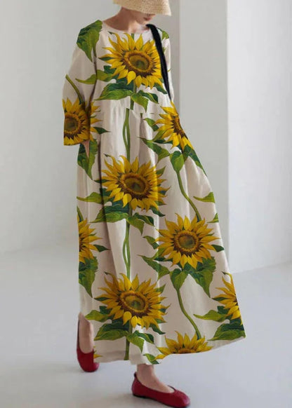 NOVA - LOSSE JURK MET GROTE BLOEMENPRINT