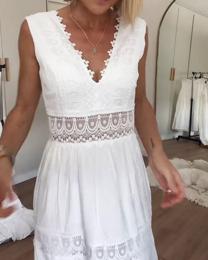 Clarisa - Elegante V-Hals Jurk