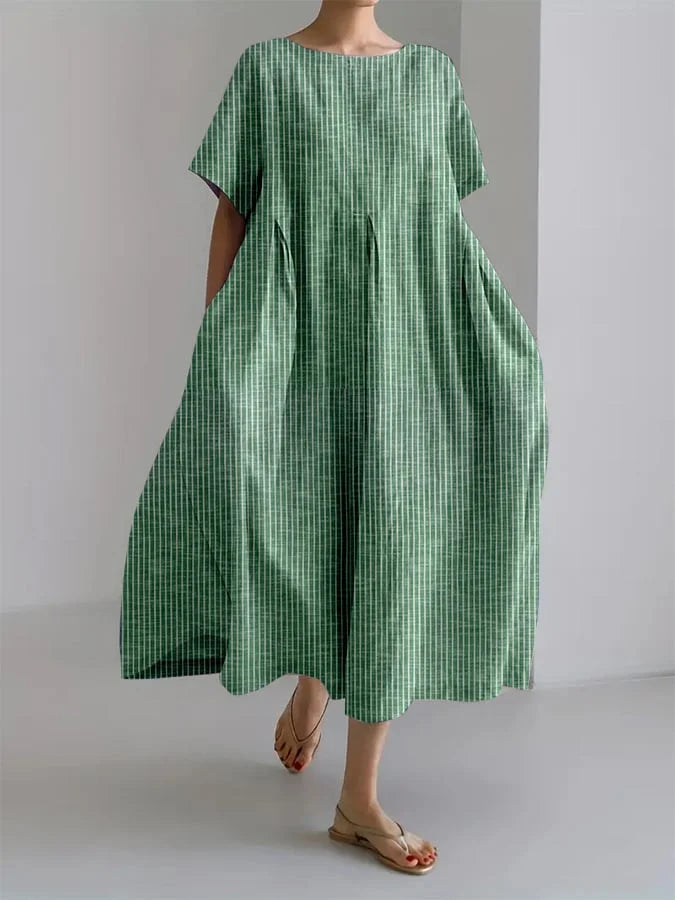 ELEANOR - RETRO GESTREEPTE LOSSE JURK