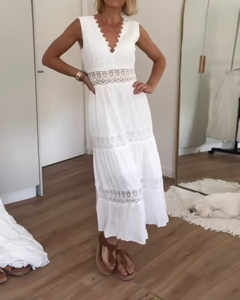 Clarisa - Elegante V-Hals Jurk