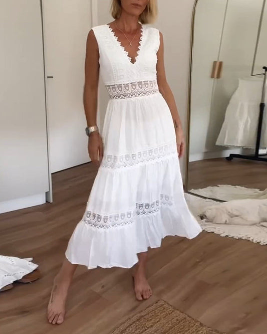 Clarisa - Elegante V-Hals Jurk