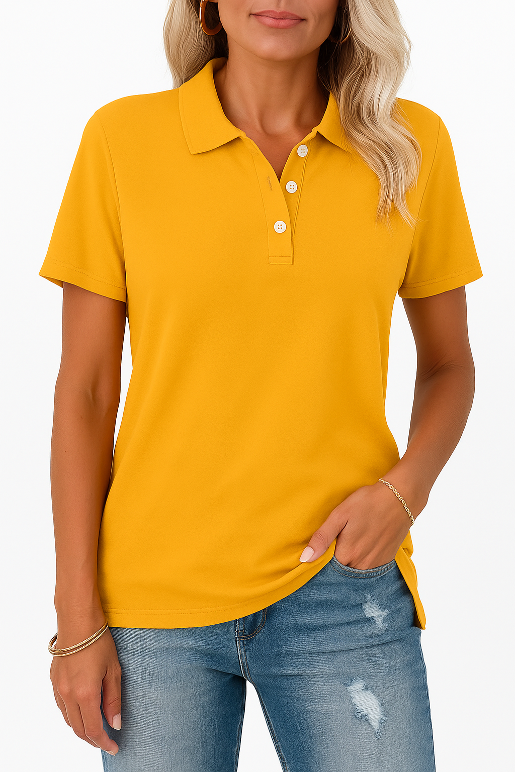 Julia - Ademend Polo Shirt in Elegante Stijl