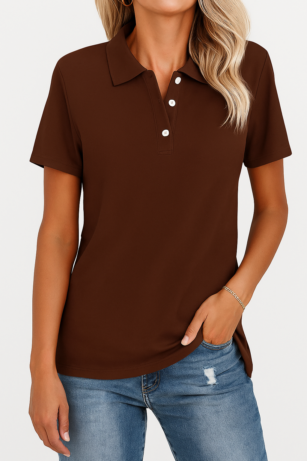 Julia - Ademend Polo Shirt in Elegante Stijl