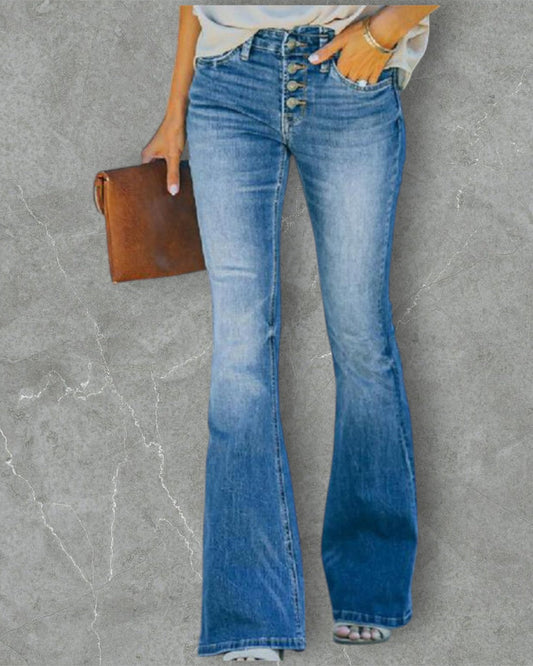 Elvira™ | Uitslaande jeans met vrouwelijke uitstraling en tijdloze look
