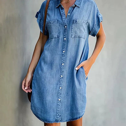 Aubree - Stijlvolle Denim Jurk