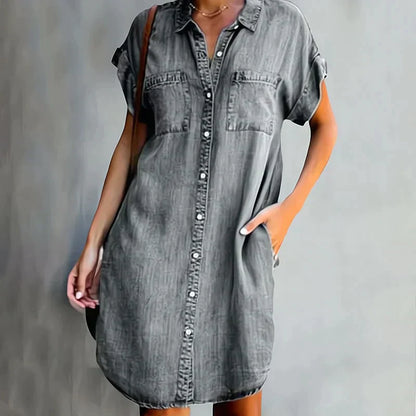 Aubree - Stijlvolle Denim Jurk