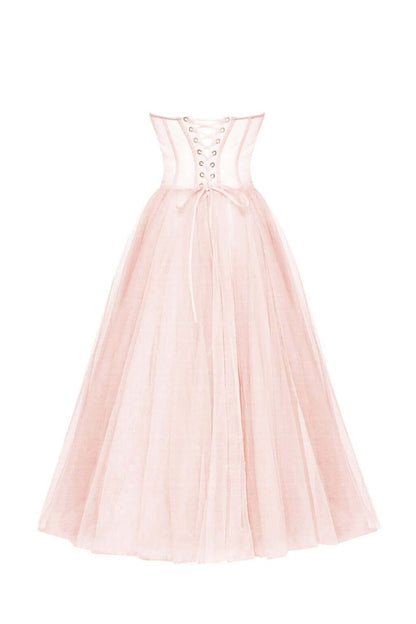 Judith - Elegante Strapless Zomerjurk