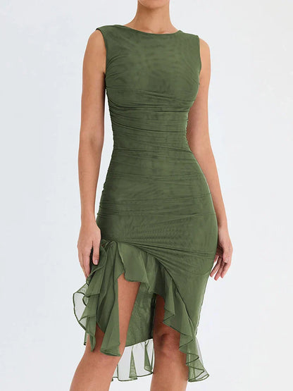 Nancy - Elegante Lente Midi Jurk