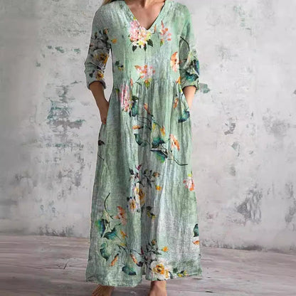 Aisling™ - Elegante Zomerjurk van Hoge Kwaliteit met Bloemenpatroon
