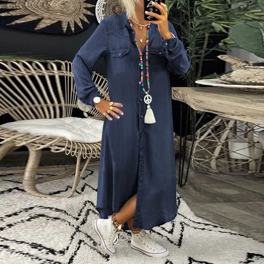 Fanny - Comfortabele Lente Jeansjurk