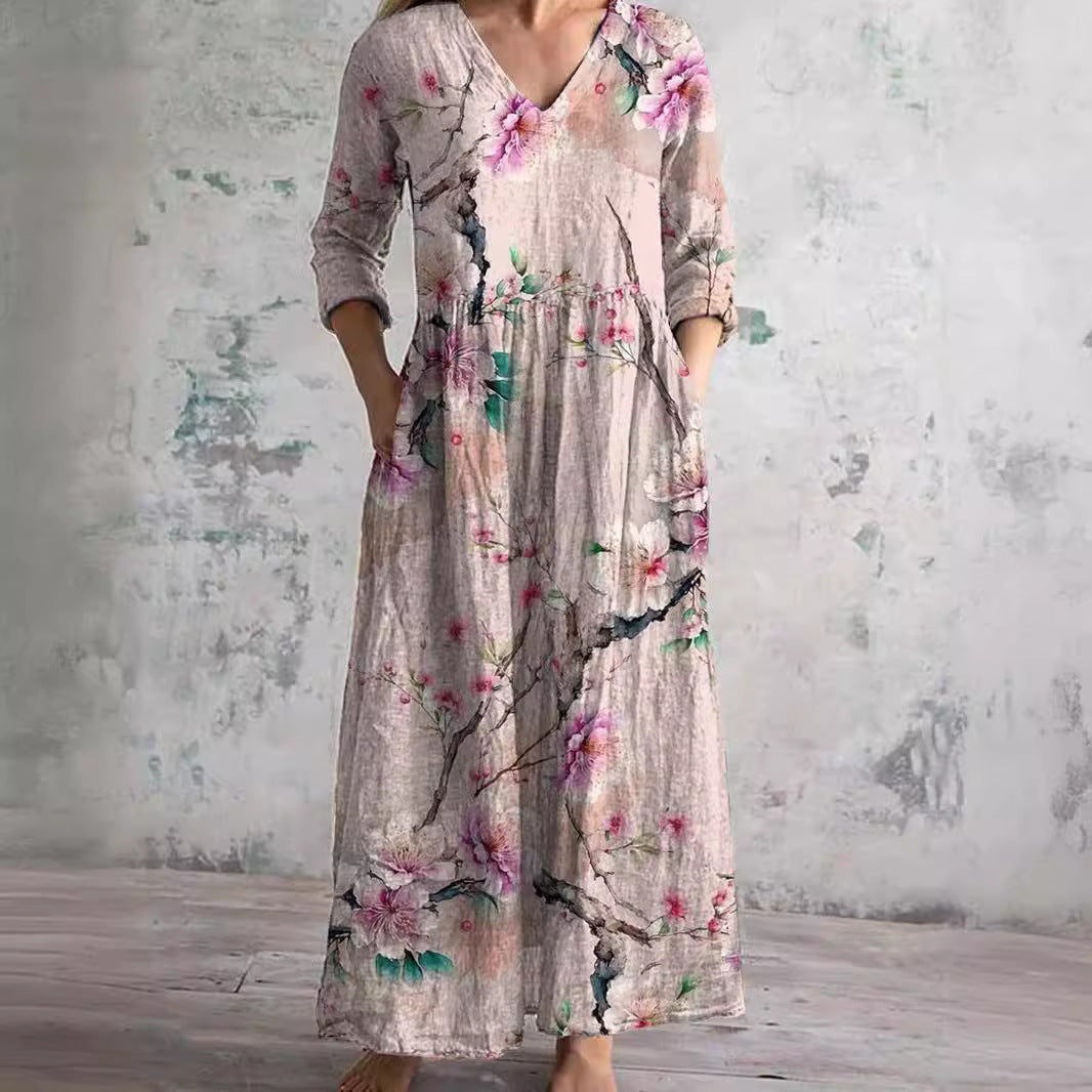 Aisling™ - Elegante Zomerjurk van Hoge Kwaliteit met Bloemenpatroon