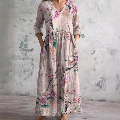 Aisling™ - Elegante Zomerjurk van Hoge Kwaliteit met Bloemenpatroon