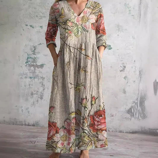 Aisling™ - Elegante Zomerjurk van Hoge Kwaliteit met Bloemenpatroon