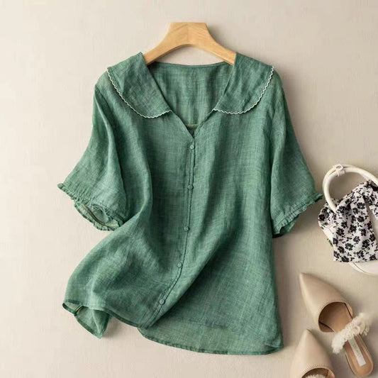 Adèle - Verfrissende Linnen Blouse