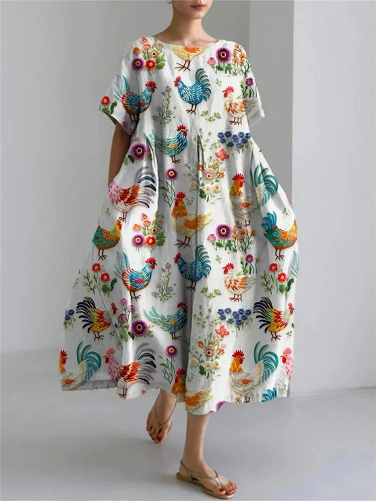 LEERA – ALL OVER PRINT LOSSE JURK