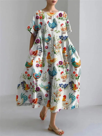 LEERA – ALL OVER PRINT LOSSE JURK