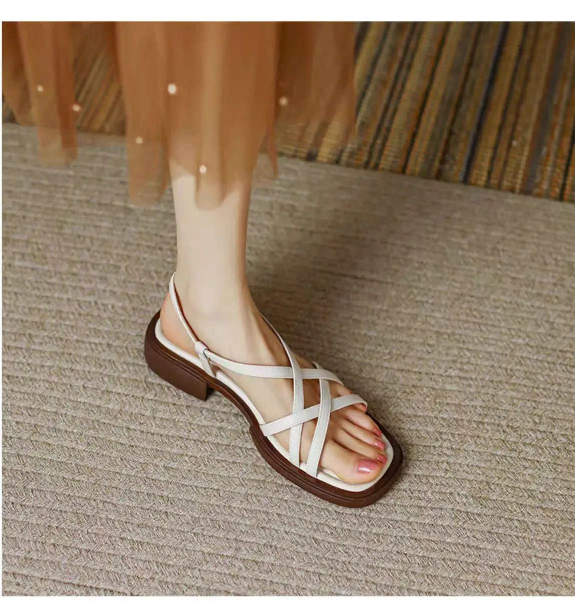 Odessa – Zachte Leren Retro Sandalen