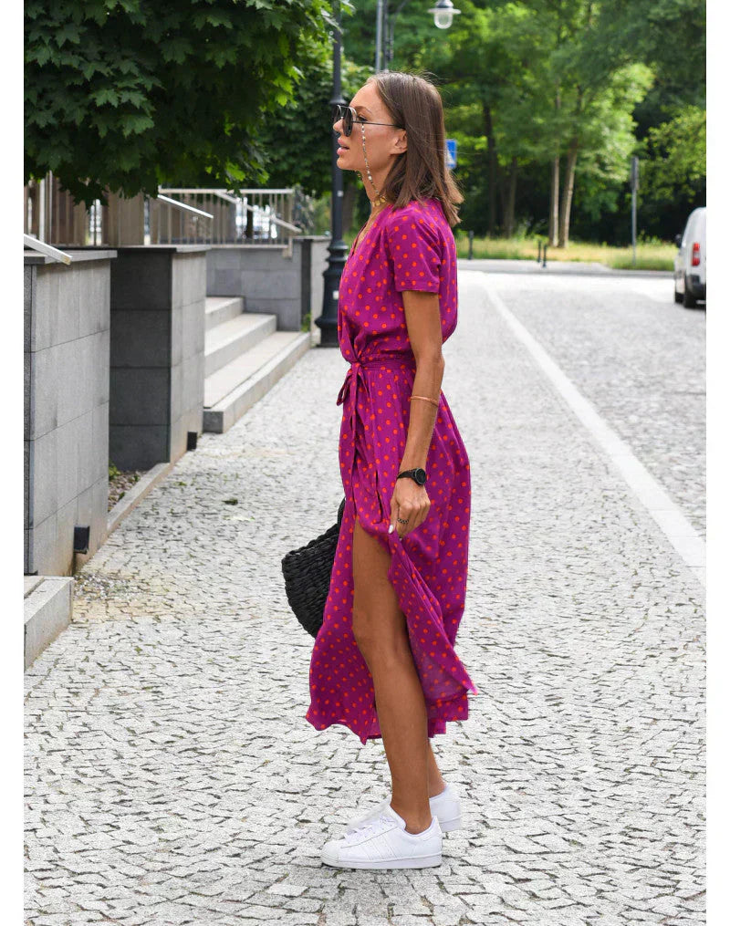 Suzanne - Elegante V-Hals Jurk