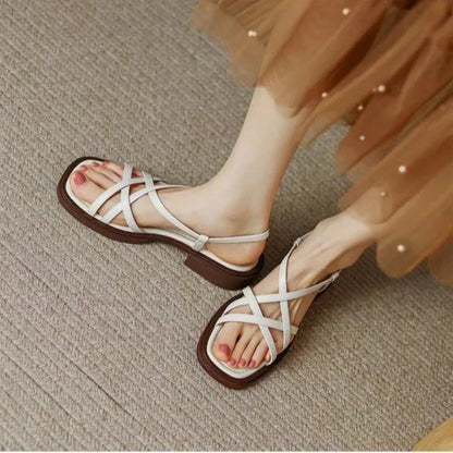 Odessa – Zachte Leren Retro Sandalen