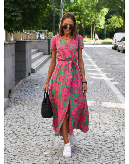 Suzanne - Elegante V-Hals Jurk