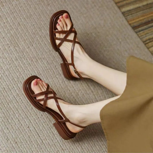Odessa – Zachte Leren Retro Sandalen