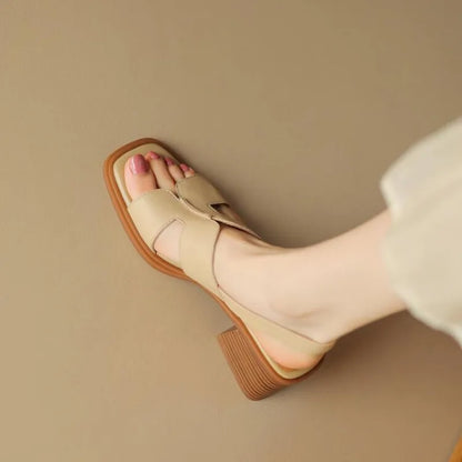 Delora – Vierkante Teen Sandalen voor de Hele Dag