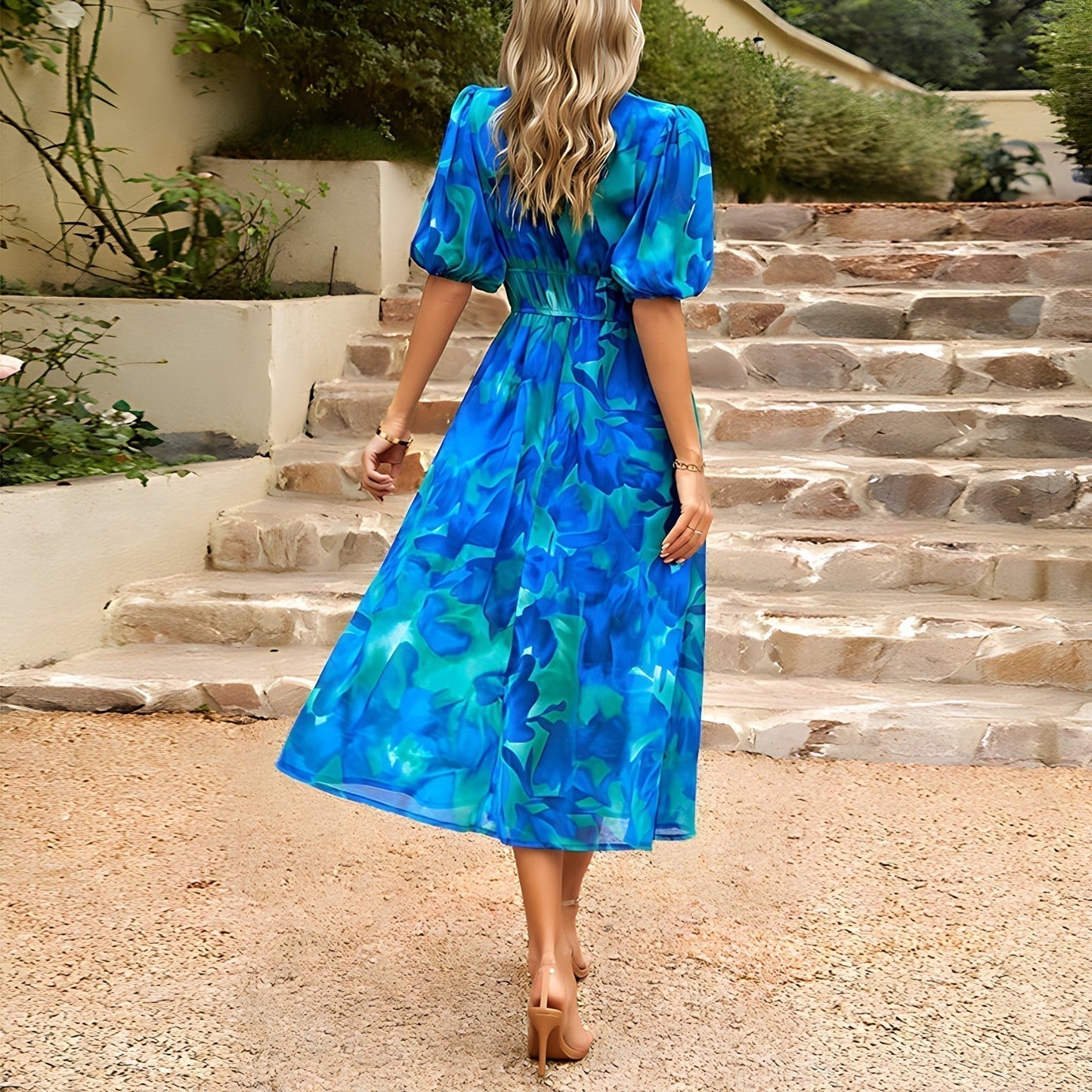Jenny - Elegante Lente Midi Jurk