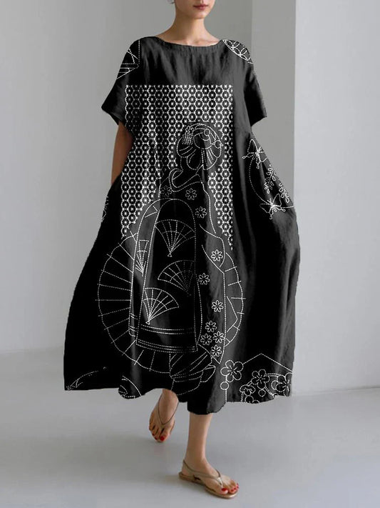 NERIS – ARTISTIEKE PRINT MAXI JURK