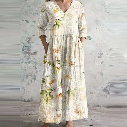 Aisling™ - Elegante Zomerjurk van Hoge Kwaliteit met Bloemenpatroon