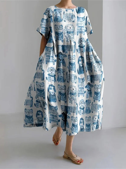 LEERA – ALL OVER PRINT LOSSE JURK